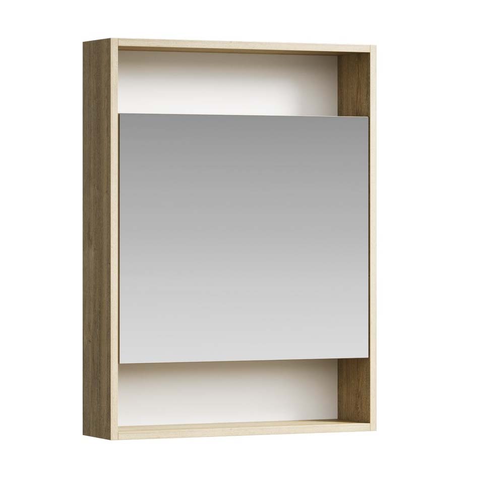 Зеркало- шкаф Аквелла Сити SIT0406DB 60 см, дуб балтийский - фото 1