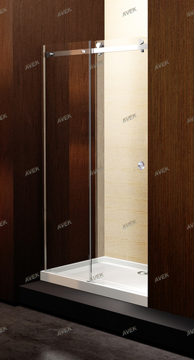 Душевая дверь раздвижная Gold A 10270/6м, 100х195, прозрачное стекло, профиль хром