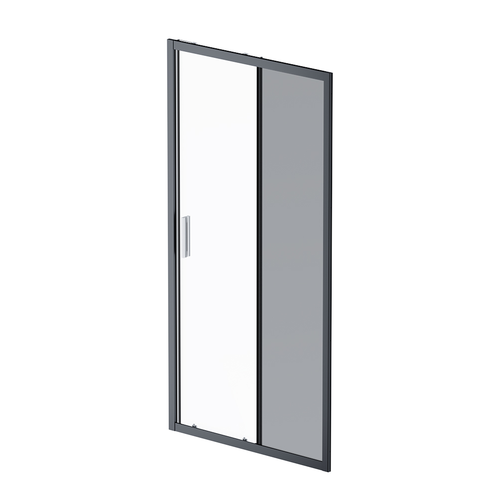 Душевая дверь Gem Solo W90G-100-1-195BG 100х195, стекло тонированное, профиль черный матовый - фото 1