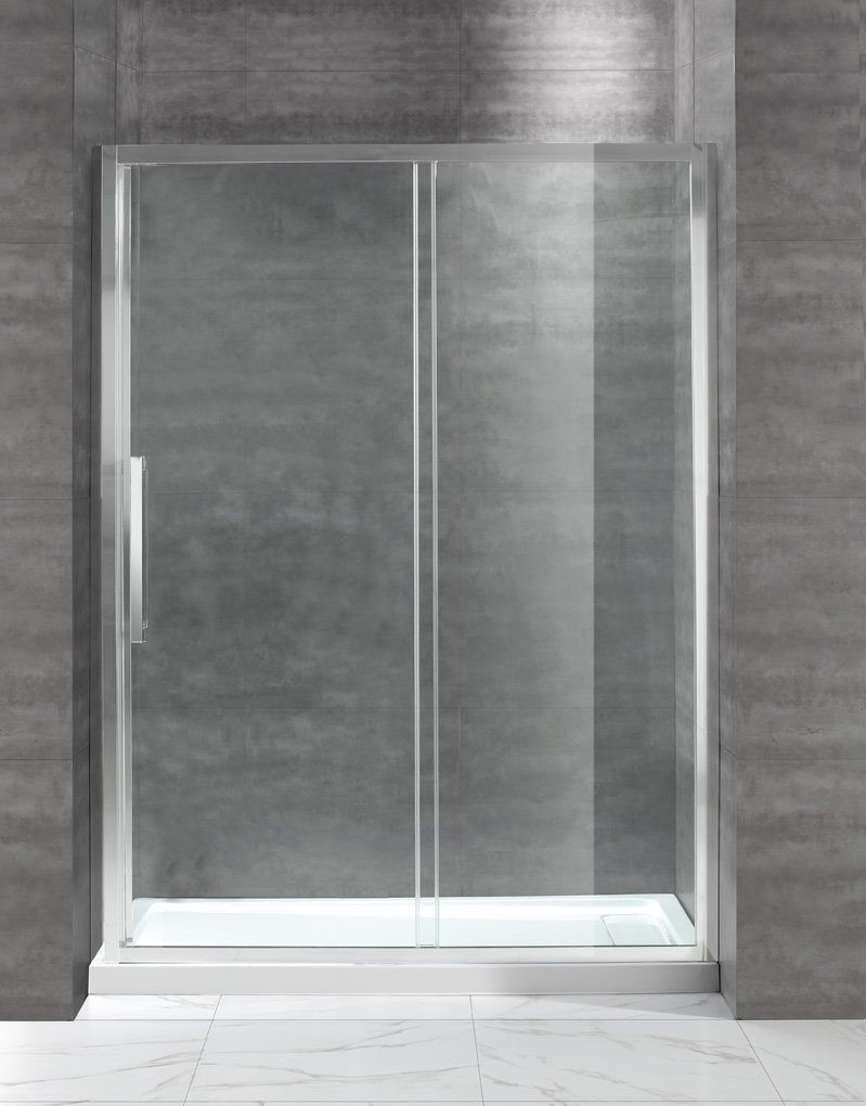 Душевая дверь Lux-Soft LUX-SOFT-W-BF-1-130-C-Cr-IV 1300х2000, 1-раздвижная, стекло прозрачное, профиль хром