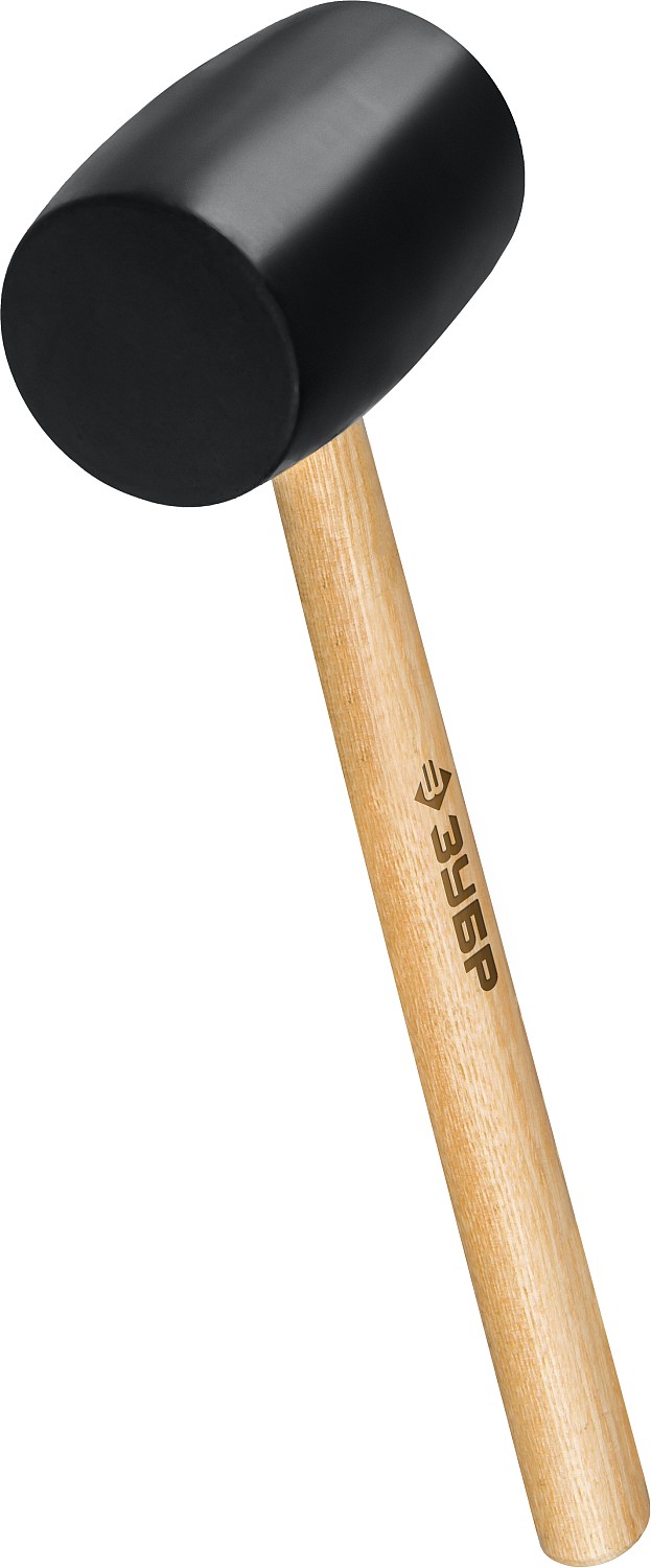 Киянка резиновая Зубр 2050-65_z02, черная, с деревянной рукояткой 450г столярный молоток с деревянной рукояткой 300 г top tools 02a203