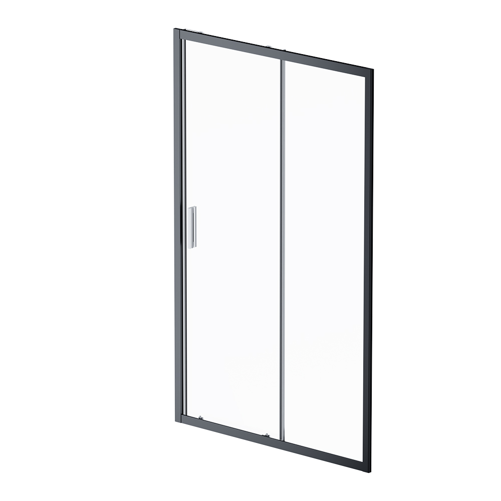 Душевая дверь Gem Solo W90G-120-1-195BT 120х195, стекло прозрачное, профиль черный матовый - фото 1