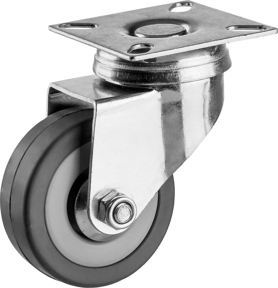 Поворотное колесо Зубр 30956-50-S резина/полипропилен d=50 мм г/п 35 кг