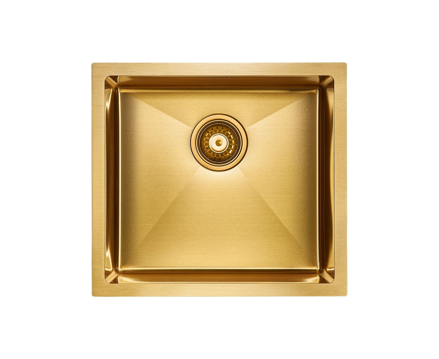 Мойка Marx PM214844-BG 480х440 мм, нержавеющая сталь, 1 чаша, прямоугольная, цвет брашированное золото