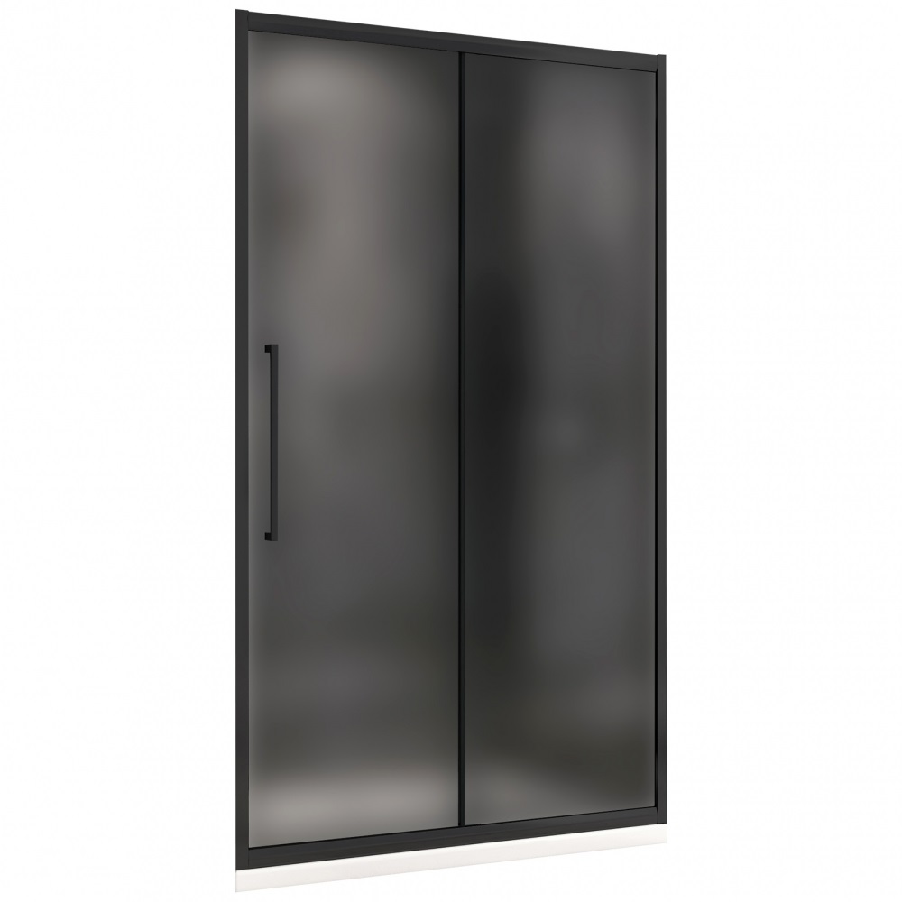 Душевая дверь Schwarzer Diamant AG30100BMH 100х195 см, стекло матовое, профиль черный