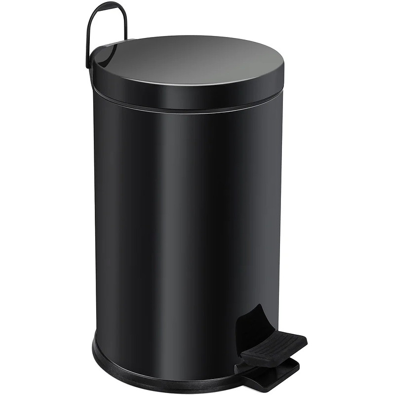 Ведро-контейнер 123004 для мусора с педалью 12 л, черное - фото 1