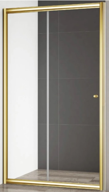 Душевая дверь Giubileo GIUBILEO-BF-1-140-C-G 1400х1950, стекло прозрачное, профиль золото