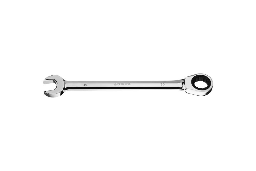 Ключ Зубр 27074-30 комбинированный гаечный трещоточный 30 мм, ключ гаечный зубр 27022 11 комбинированный 11 мм