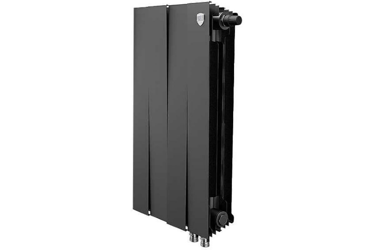 Биметаллический радиатор Piano Forte VDR 500/100 мм, 4 секции, нижнее подключение, Noir Sable НС-1338429 Piano Forte VDR 500/100 мм, 4 секции, нижнее подключение, Noir Sable - фото 1