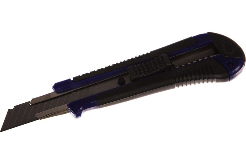 Нож технический пластиковый 10197М, обрезиненный 18 мм