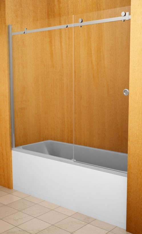 Шторка для ванны Gold AX 10515 1500х1500, прозрачное стекло 8мм, профиль хром - фото 1