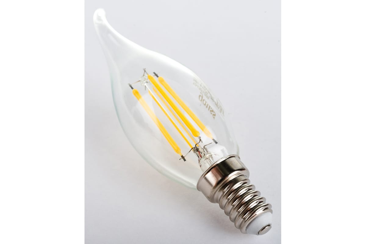 Лампа Filament Свеча на ветру 104801205 филаментная, 5W, Е14
