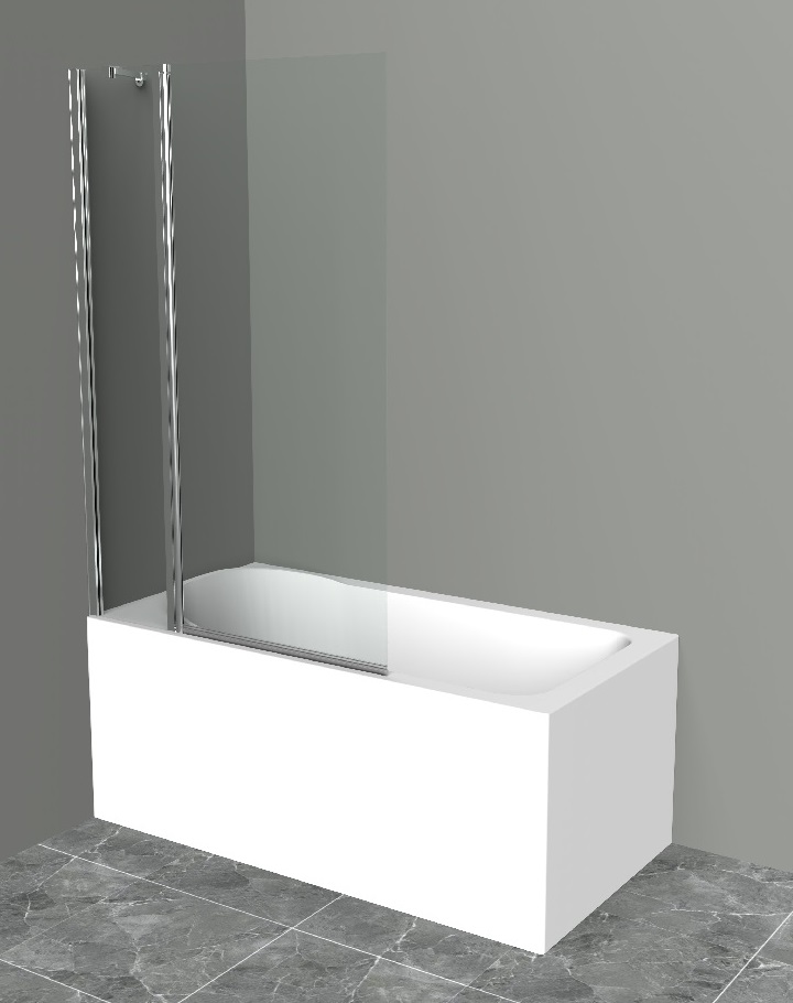 Шторка для ванны Uno-V-11-80/150-C-Cr, 800х1500 мм, стекло прозрачное, распашная, профиль хром