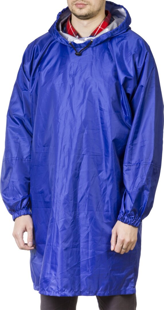 Плащ-дождевик Зубр 11615, нейлоновый, синий цвет, универсальный размер S-XL нейлоновый плащ элит профи