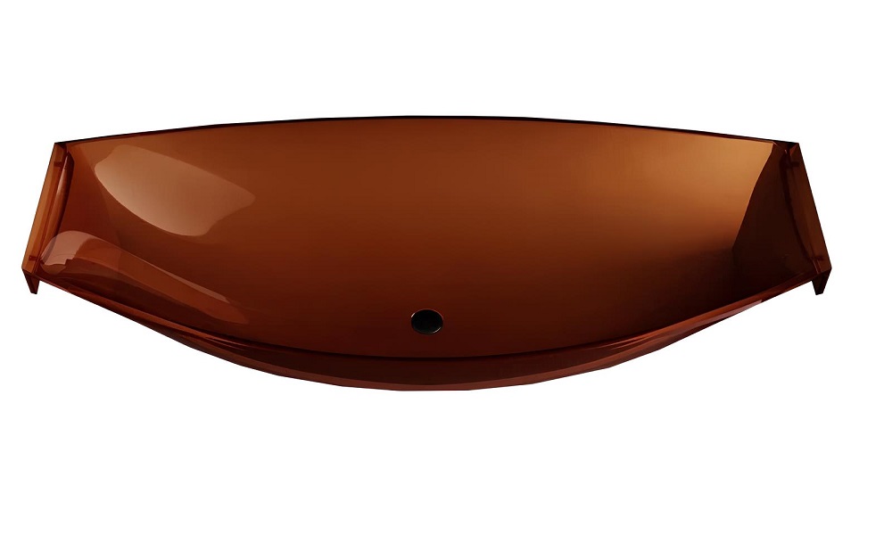 Ванна прозрачная AT9704Opal 1800х800х512 мм, из полиэфирной смолы, цвет коричневый
