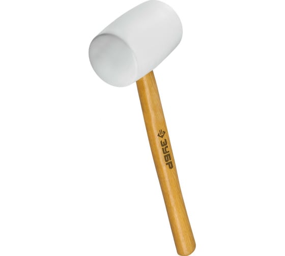 Киянка резиновая Зубр 20511-900_z02, белая, с деревянной рукояткой 900г столярный молоток с деревянной рукояткой 300 г top tools 02a203