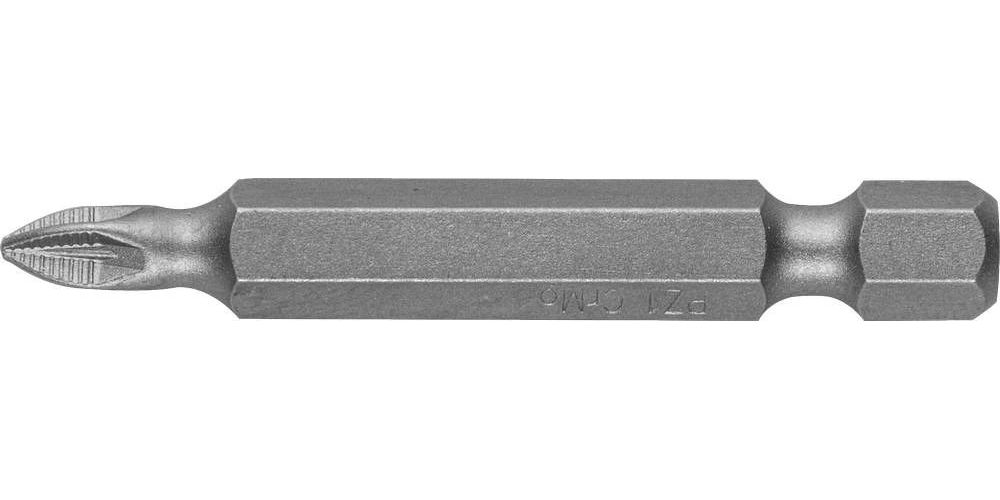 Биты Зубр Мастер 26003-1-50-2 кованые, хромомолибденовая сталь, тип хвостовика E 1/4, PZ1, 50мм, 2шт