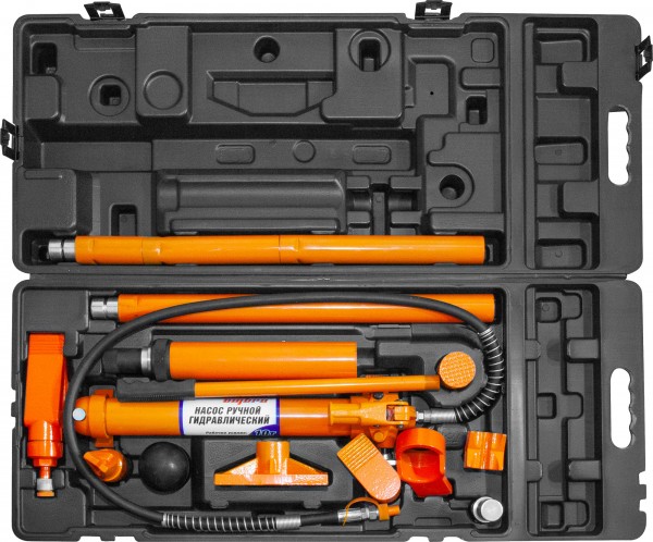 Набор гидравлического инструмента OHT918N для кузовного ремонта, 10 т. 17 предметов