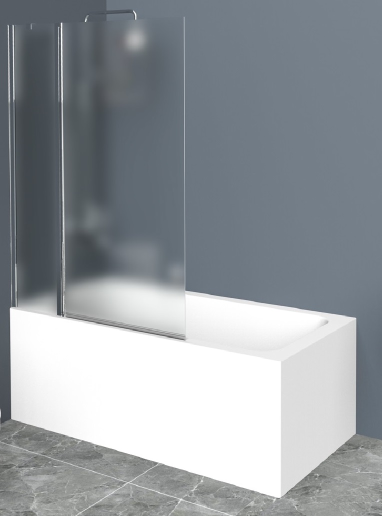 Шторка для ванны Uno-V-11-80/150-P-Cr, 800х1500 мм, стекло текстурное, распашная, профиль хром