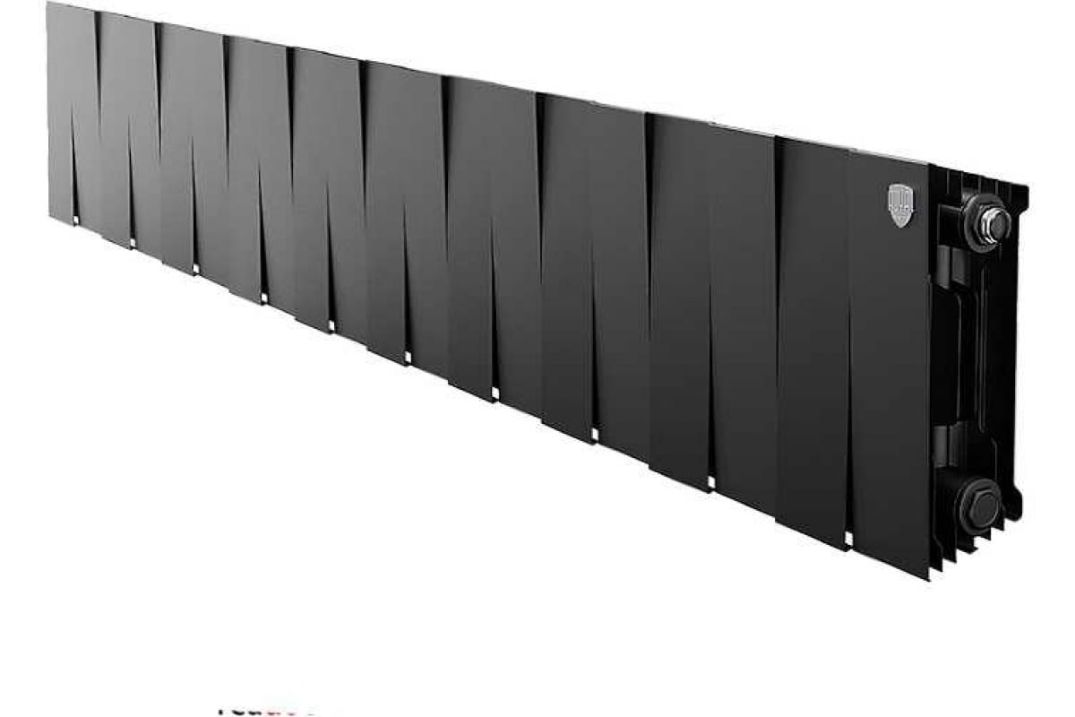 Биметаллический радиатор Piano Forte 200/100 мм, 20 секций, боковое подключение, Noir Sable