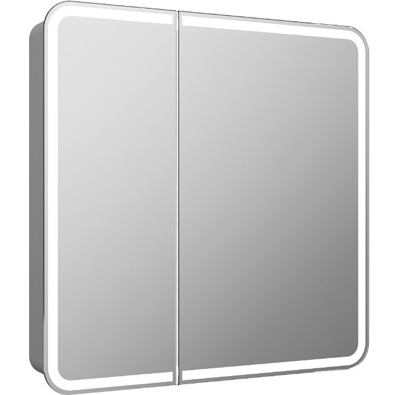Зеркальный шкаф Континент Elliott 800х800, Led подсветка; датчик движения;  розетка