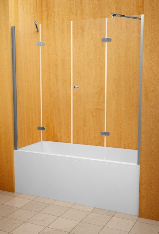 Шторка для ванны Standart A2 10460, 1500х1500, прозрачное стекло 6мм, профиль хром