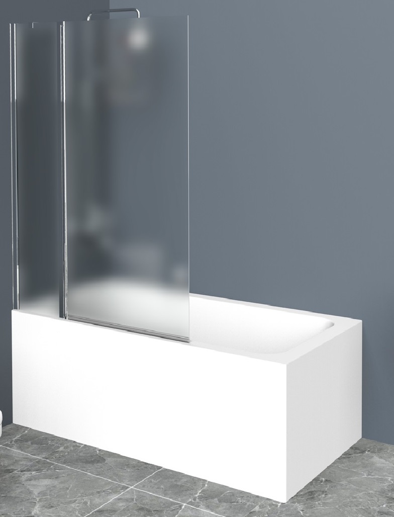 Шторка для ванны Uno-V-11-90/150-P-Cr, 900х1500 мм, стекло текстурное, распашная, профиль хром