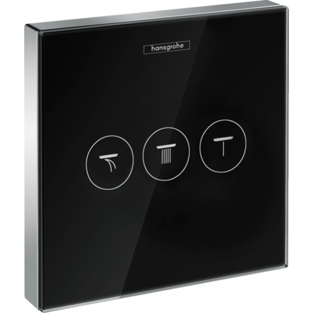 Запорный/переключающий вентиль SelectSelect Trio/Quattr 15736600 с кнопками управления, черный/хром