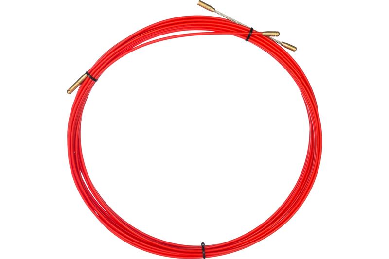 Протяжка кабельная(мини УЗК в бухте) 47-1010 , стеклопруток, d=3,5 мм 10 м, красная