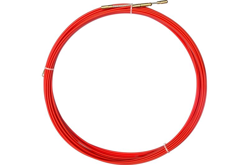 Протяжка кабельная (мини УЗК в бухте 47-1015 ), стеклопруток, d=3,5 мм, 15 м, красная