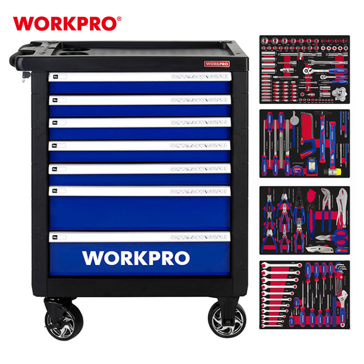

Набор инструментов Workpro, WP209037 в металлическом шкафу, 195 предметов