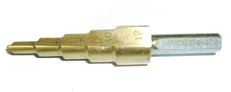 Сверло по металлу ступенчатое 30160, 4-12 мм 5 ступеней