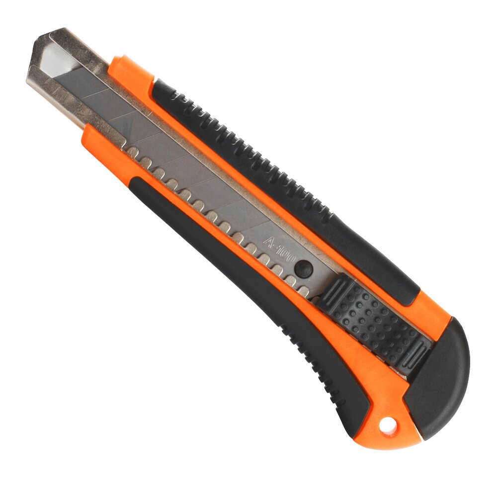 Нож строительный 350004415 CKA-182, с выдвижным сегментированным лезвием, автофиксатор, двухкомпонентный пластиковый корпус, 18мм