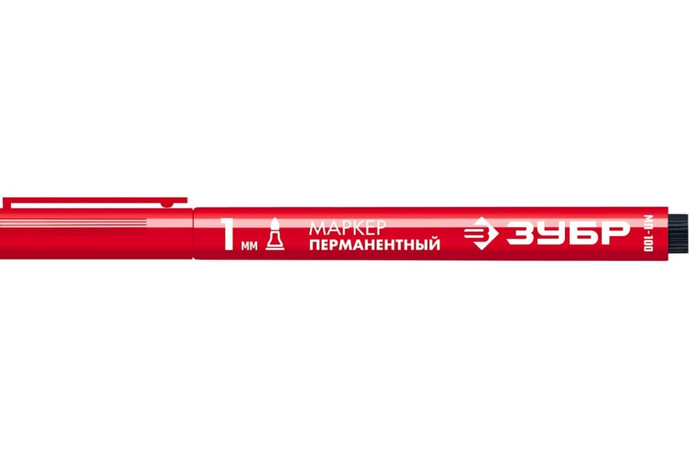 Пермаментный маркер Зубр МП-100 06320-3 красный, 1 мм заостренный пермаментный маркер artline