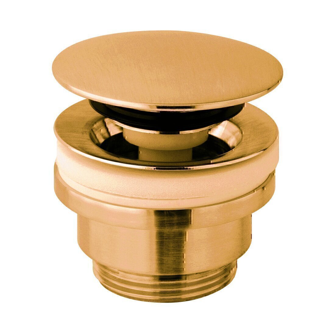 Донный клапан ZSCA050HGSP, 1 1/4", Click-Clack, золото медовое брашированное