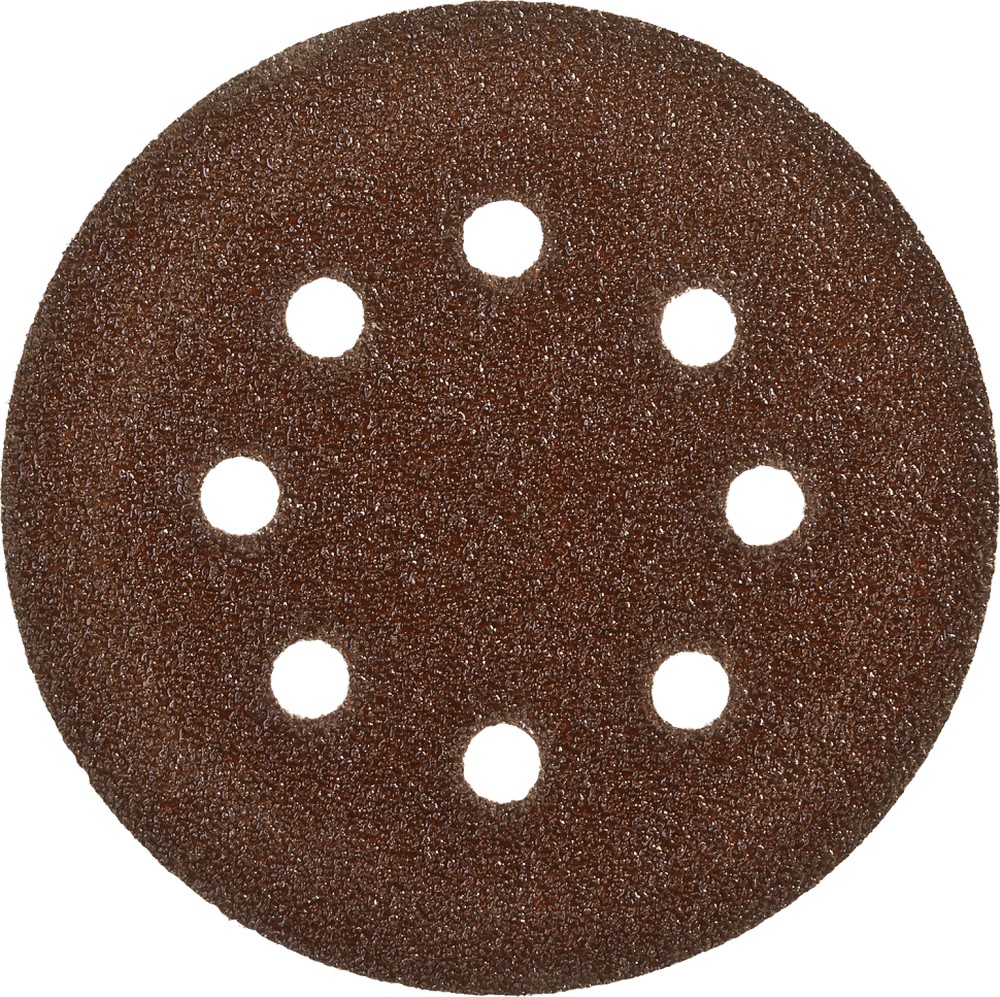 Круги шлифовальные Зубр 35350-125-060 из абразивной бумаги 125мм, 8 отверстий, Р60, 5 шт. корундовые шлифовальные круги proxxon