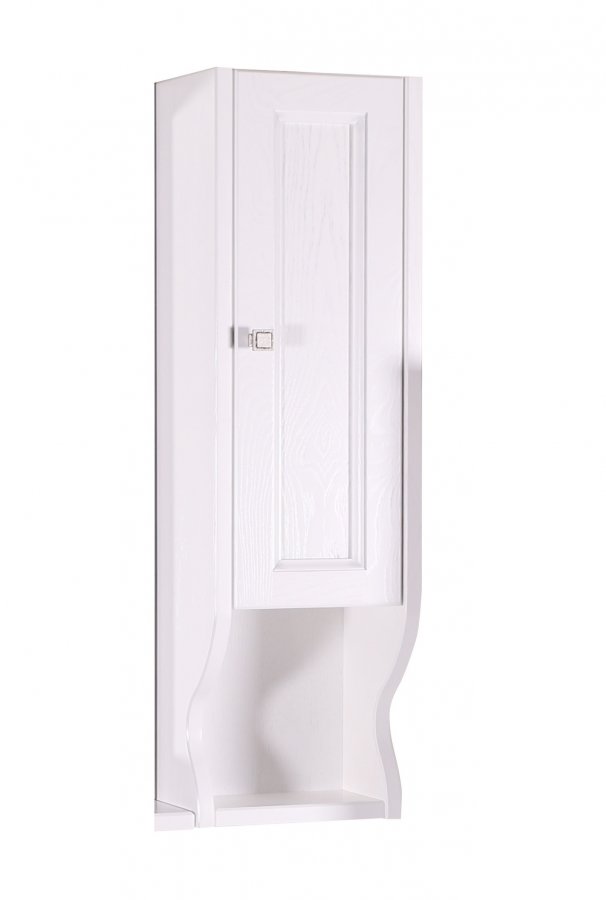Шкаф Гранда 11485 24 см, цвет белый (патина серебро)