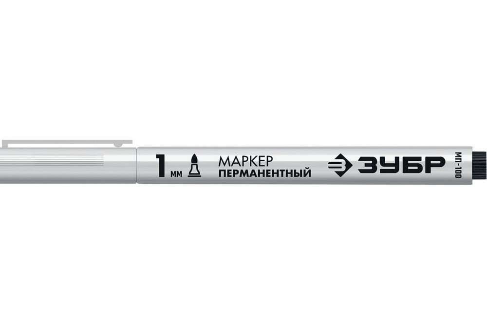Пермаментный маркер Зубр МП-100 06320-8 белый, 1 мм заостренный пермаментный маркер artline