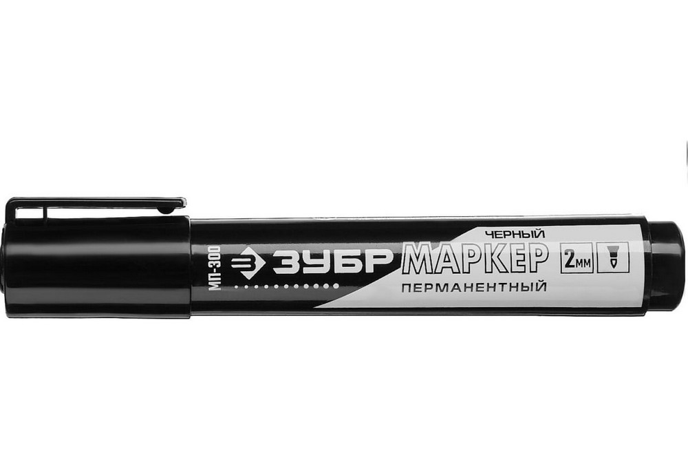 Пермаментный маркер Зубр МП-30006322-2 черный, 2 мм заостренный пермаментный маркер artline