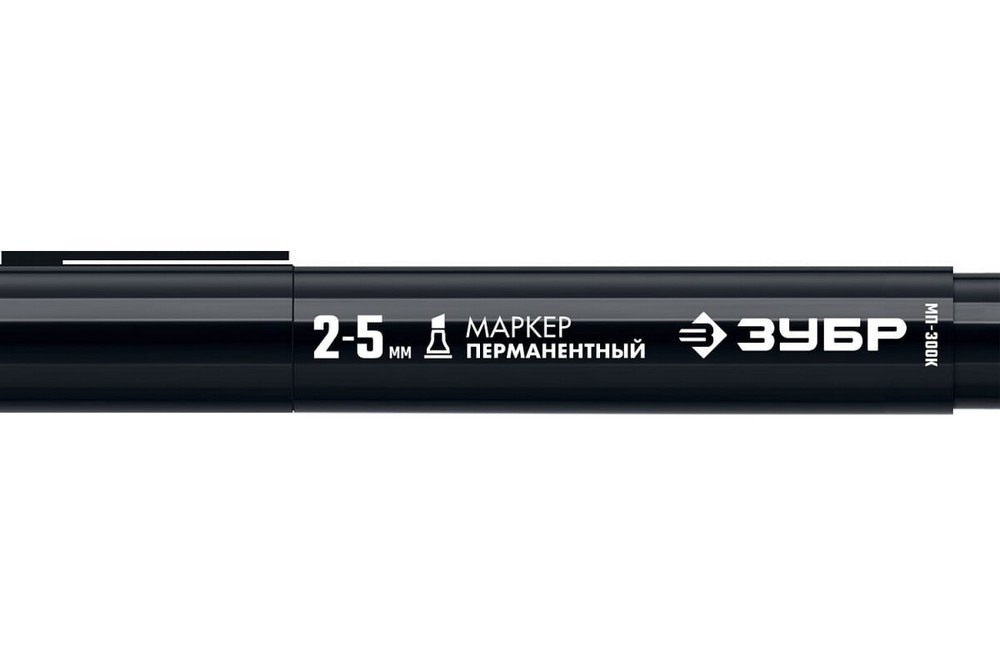 Пермаментный маркер Зубр МП-300К06323-2 черный, 2-5 мм клиновидный пермаментный маркер artline
