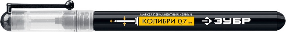 Перманентный маркер Зубр Колибри 06328-2 черный, 0.7-1 мм для отверстий