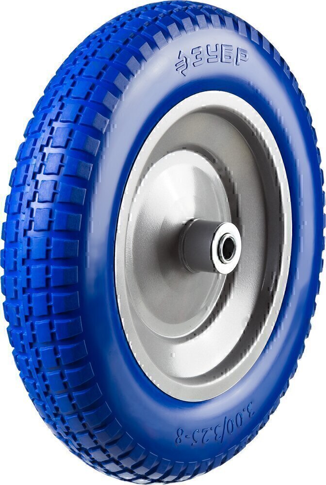 Колесо Зубр КПУ-3 39912-3 полиуретановое для тачек 39914, 39911, 350 мм запасное полиуретановое колесо для тачки 77557 fit