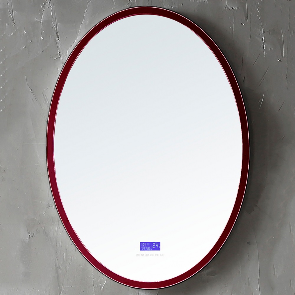 Зеркало Stein AS6610R 55х75 см, для ванной с подсветкой, цвет красный
