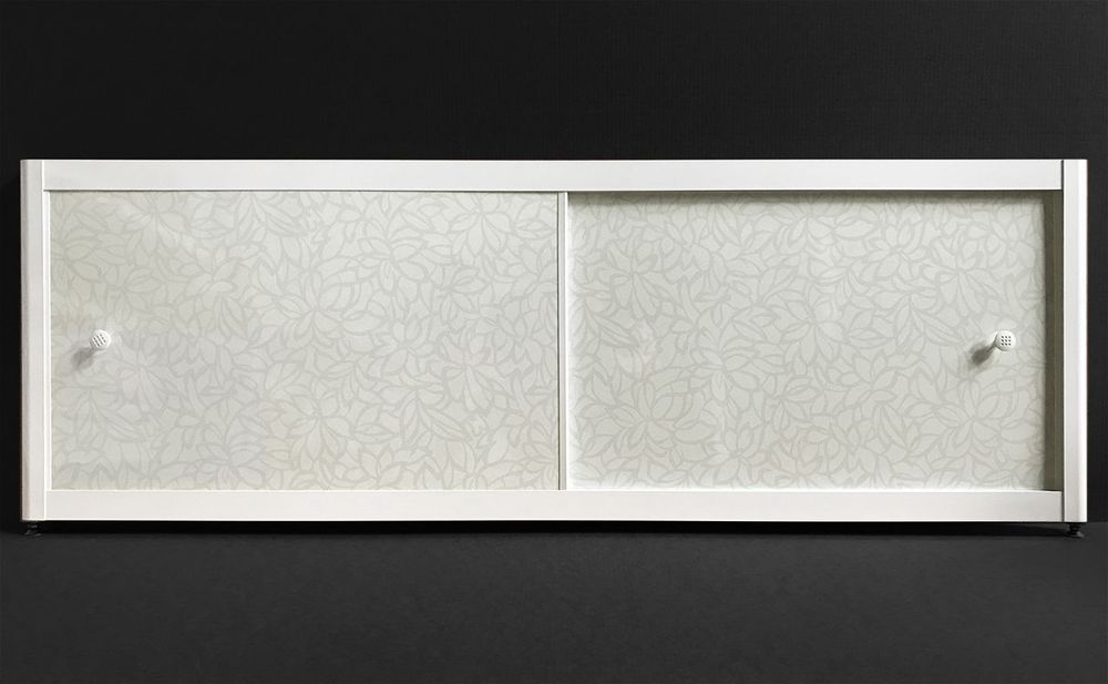 Экран под ванну 2 дв.рапсодия белый 1501-1700мм, высота (до 570мм) белый/серый/черный/венге профиль