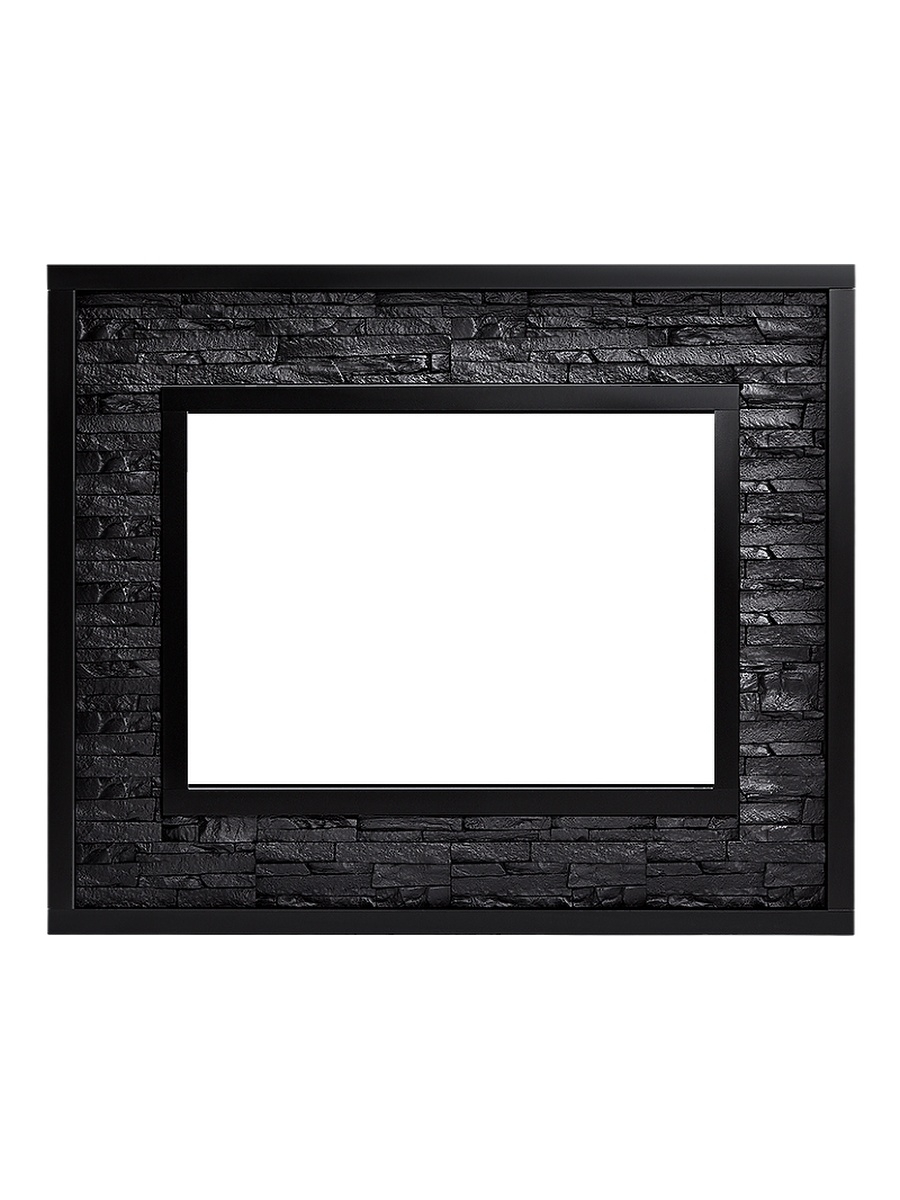 Портал Firelight Loft 30 НС-1199827 камень черный, черная эмаль