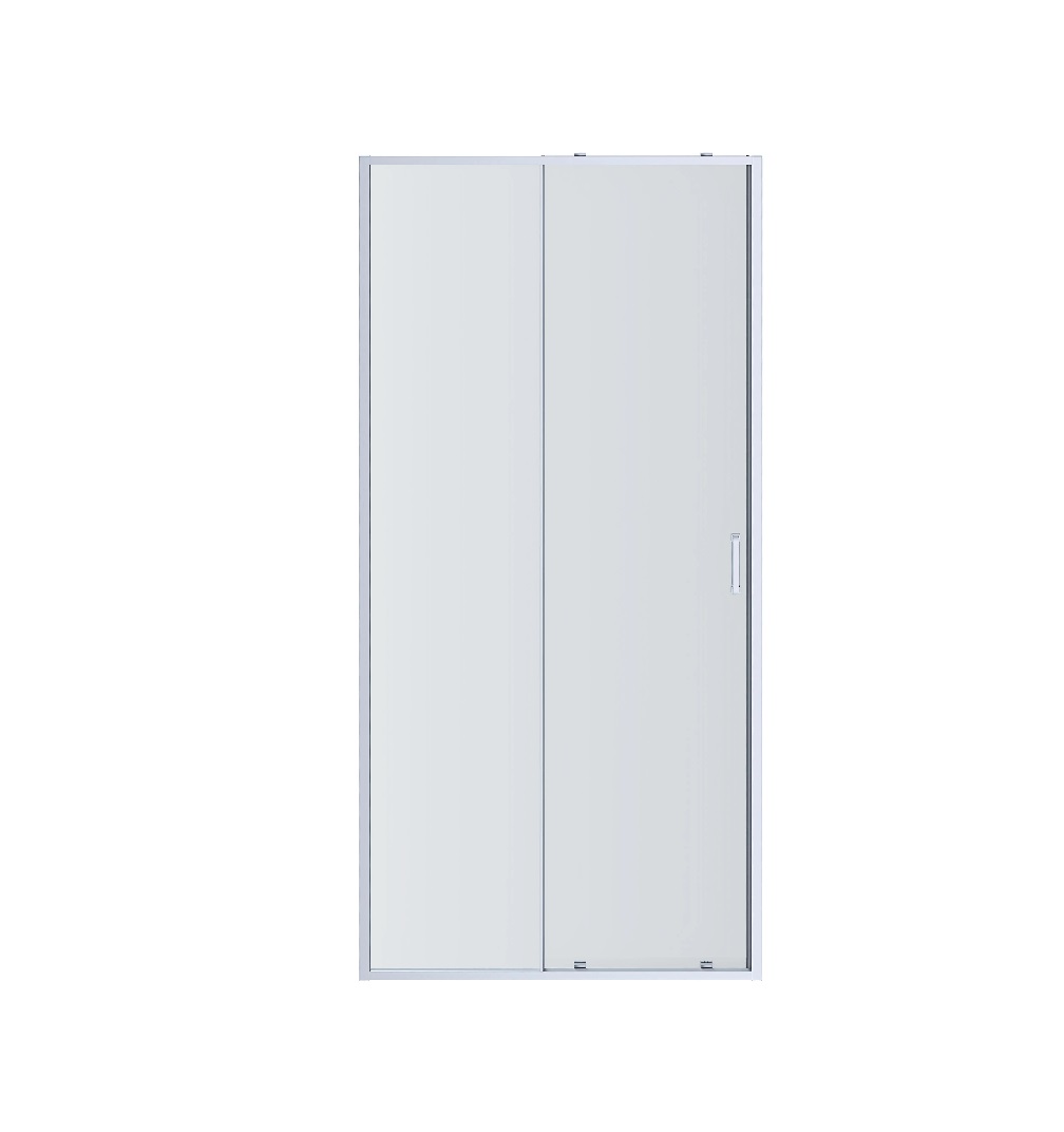 Душевая дверь Акватек AQ ARI RA 10020BL 100х200, раздвижная, стекло прозрачное, профиль черный