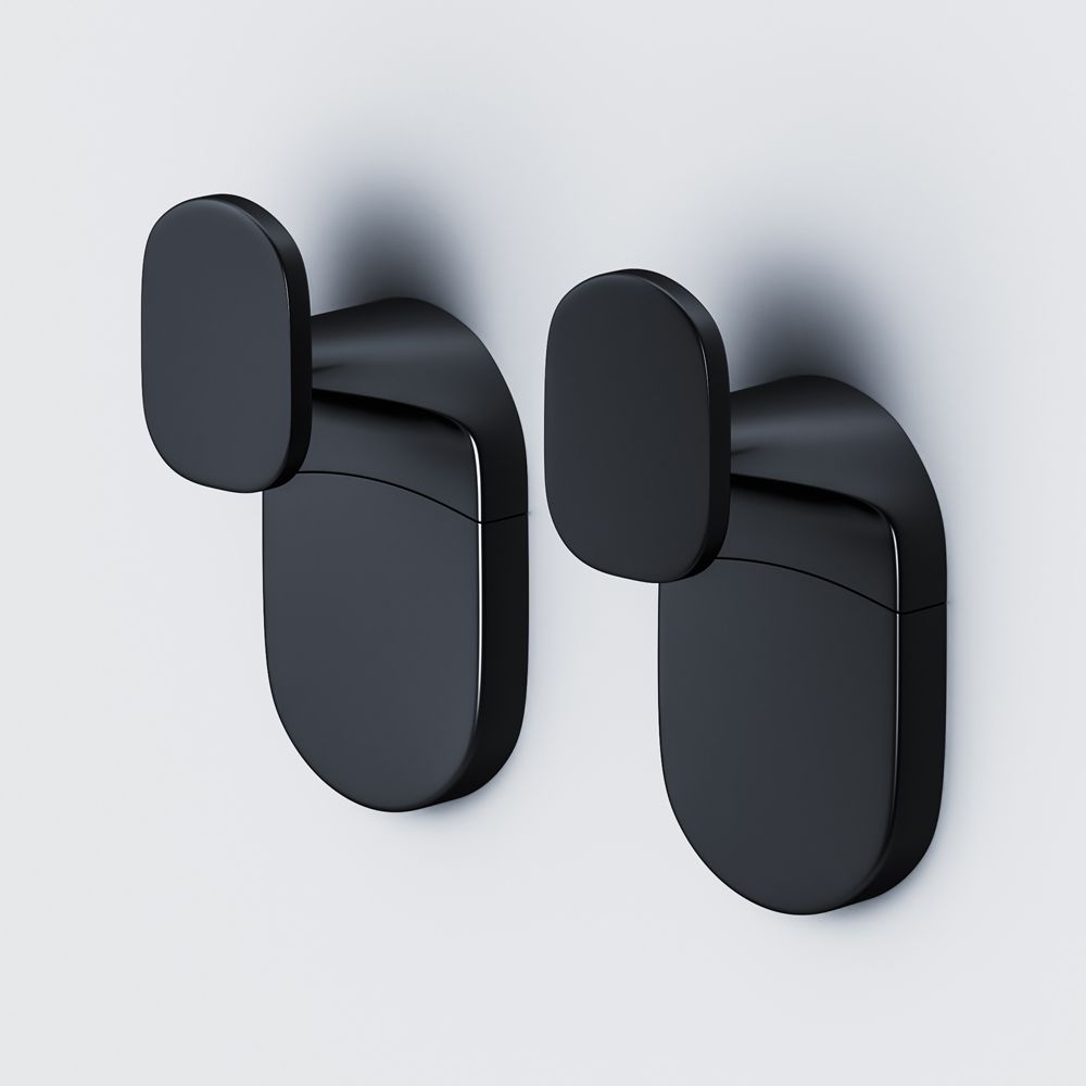 Крючок для полотенец двойной X-Joy A84345522, цвет черный