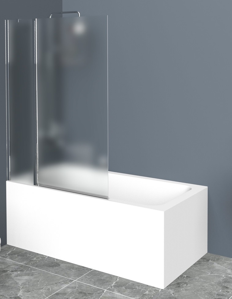 Шторка для ванны Uno-V-11-100/150-P-Cr, 1000х1500 мм, стекло текстурное, распашная, профиль хром