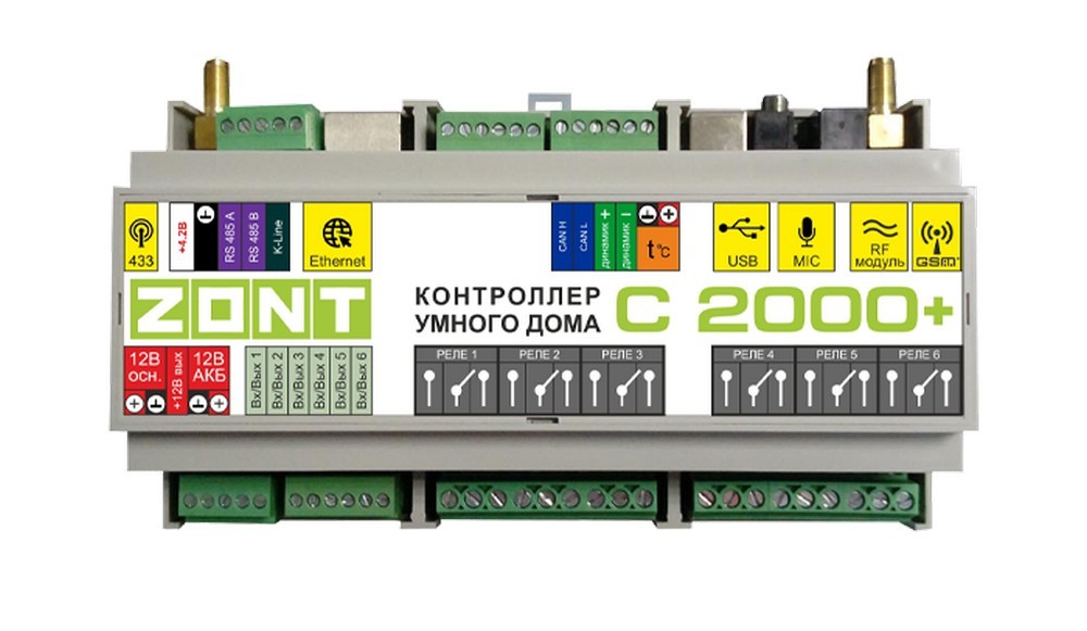 GSM / Etherrnet контроллер умного дома ZONT
