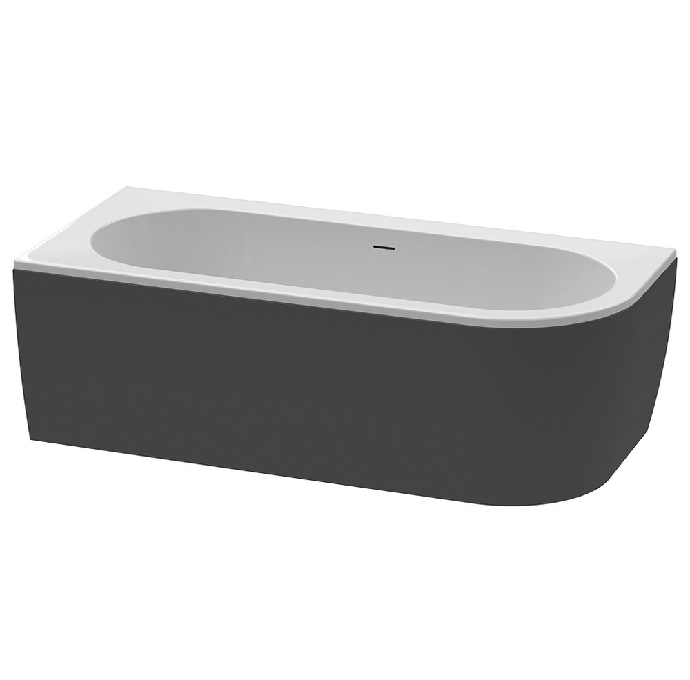 Акриловая ванна SLIM CORNER-180-80-60-L-NERO-SET 179х79 левая черная